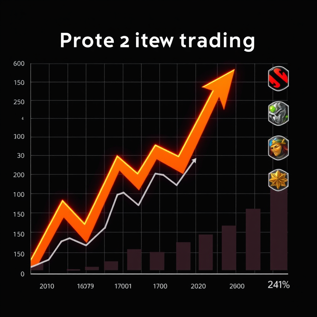 Успешная торговля предметами Dota 2 - график роста прибыли и довольные трейдеры